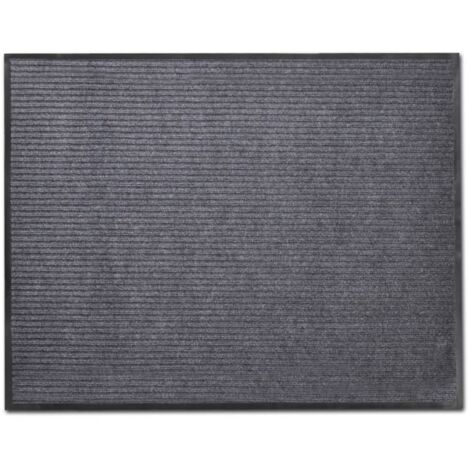 Vidaxl – Paillasson d'entrée PVC gris 90 x 150 cm – Support antidérapant – Pliable et enroulable pour rangement facile