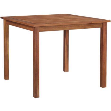 Vidaxl – Table de jardin 85x85x74 cm – Bois d'acacia massif – Finition à l'huile naturelle – Design rustique pour patio et terrasse