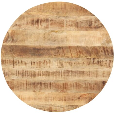 Vidaxl – Dessus de table rond en bois de manguier massif 80 cm – Épaisseur 25-27 mm – Finition poli, peint et verni – Compatible avec divers pieds
