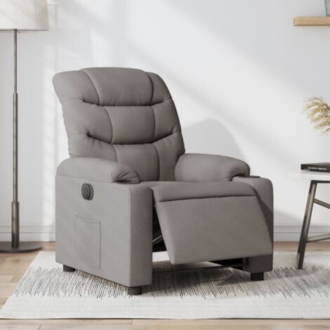 Fauteuil inclinable électrique Taupe Tissu vidaXL78516
