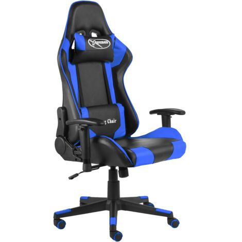 vidaXL Chaise de jeu pivotante Bleu PVC (1/5)