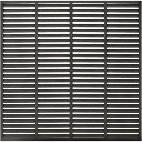 Vidaxl – Clôture à persiennes WPC 180x180 cm noir – Résistante à la pourriture et rouille – Lattes pour ensoleillement et air – Assemblage requis - vidaXL222989