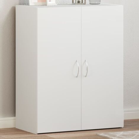 Vidaxl – Armoire de classement blanc 60x32x77,5 cm – Bois d'ingénierie résistant à l'humidité – Panneau de porte pour protection contre la poussière (1/5)