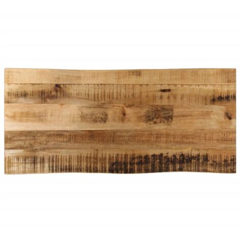 Dessus de table bord vivant 100x40x3,8 cm bois de manguier brut vidaXL