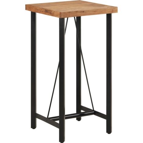 Table de bar 55x55x107 cm bois massif d'acacia et fer vidaXL
