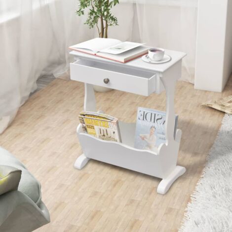 Porte-revues Melrose Blanc vidaXL