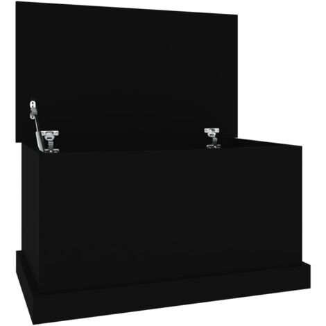 Boîte de rangement noir 70x40x38 cm bois d'ingénierie vidaXL