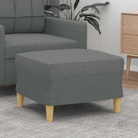 Vidaxl – Repose-pieds en tissu gris foncé 60x50x41 cm – Cadre en contreplaqué robuste – Design compact pour espaces réduits