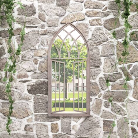 Miroir de jardin Sable 100x45cm Fer pour utilisation extérieure vidaXL