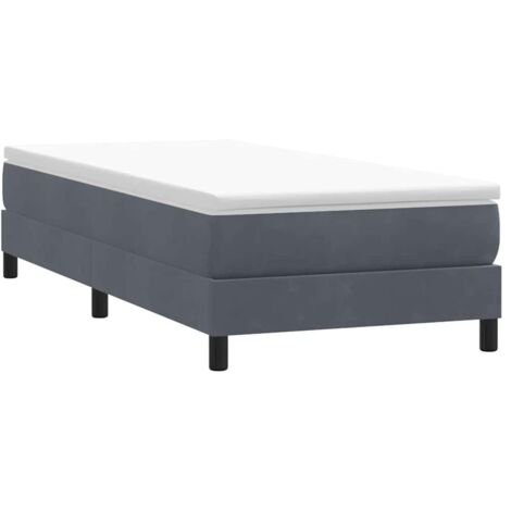 Sommier à lattes de lit sans matelas gris foncé 90x220 cm vidaXL (1/5)