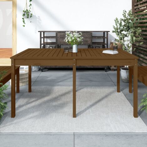 Table de jardin marron miel 159,5x82,5x76 cm bois massif de pin vidaXL