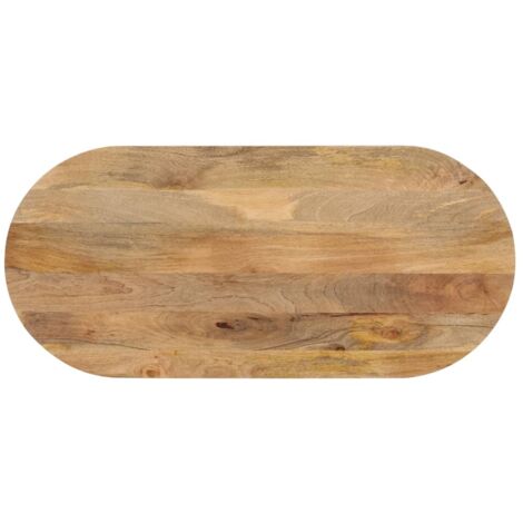 Dessus de table 140x60x2,5 cm ovale bois massif de manguier vidaXL