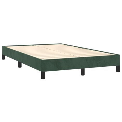 Cadre de lit sans matelas vert foncé 120x190 cm velours vidaXL