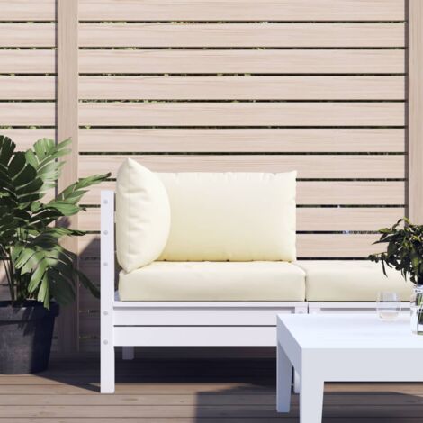 Coussins de palette lot de 3 blanc crème tissu oxford vidaXL