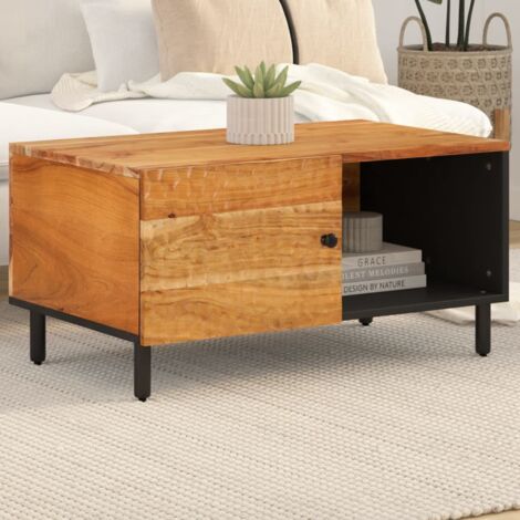 Table basse 80x50x40 cm bois massif d'acacia vidaXL (1/5)