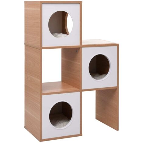 Vidaxl – Arbre à chat 100 cm avec 3 condos – Tapis en sisal amovible – 3 coussins lavables – Base robuste pour chats (1/5)