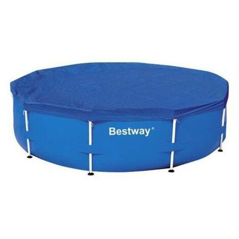 Bestway – Couverture de piscine Flowclear 305 cm – Bâche de protection avec trous de drainage – Compatible piscines Steel Pro et Steel Pro Max