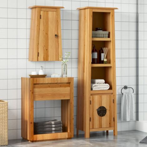 vidaXL Ensemble de meubles de salle de bain 2 pcs bois de pin massif (1/5)