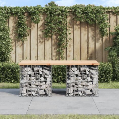 Banc de jardin design de gabion 103x44x42 cm bois massif de pin vidaXL (1/5)