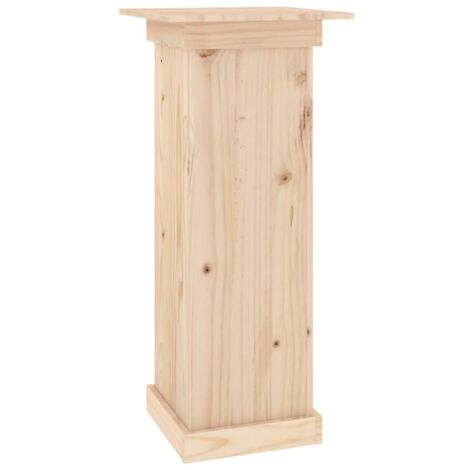 Vidaxl – Support à fleurs en bois de pin massif 40x40x90 cm – Étagère à plantes pour couloirs, balcons et jardins – Design rustique et stable