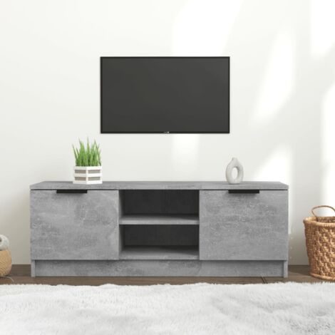 vidaXL TV Cabinet Concrete Grey 102x35x36,5 cm Engineered Wood