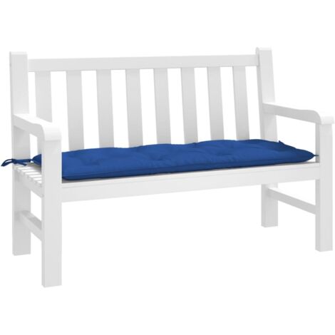 vidaXL Coussin de banc de jardin bleu 120x50x7 cm tissu oxford