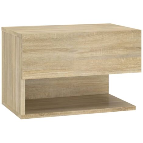 Vidaxl – Table de chevet murale en bois d'ingénierie chêne sonoma – Dimensions 46 x 29,5 x 30 cm – Capacité de charge 50 kg – Montage mural