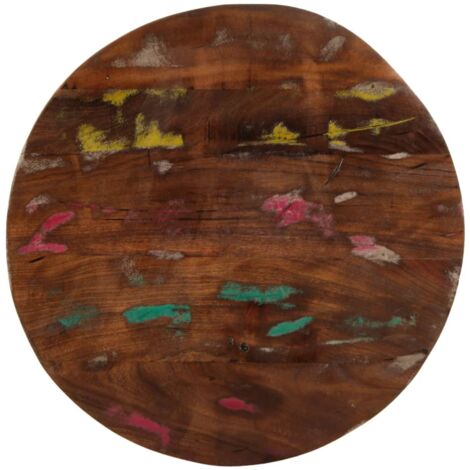 Dessus de table Ø 50x3,8 cm rond bois massif de récupération vidaXL