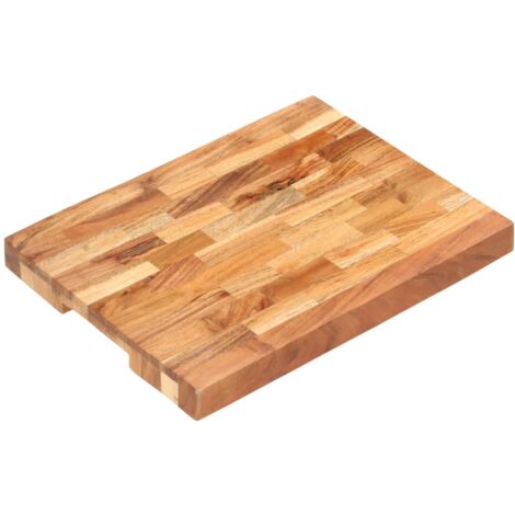 Vidaxl – Planche à découper en bois d'acacia massif 40x30x4 cm – Surface solide pour hacher légumes, viande et poisson – Design unique