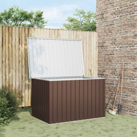 vidaXL Storage boxes Galvanised Steel 149 x 99 x 93 cm Brown