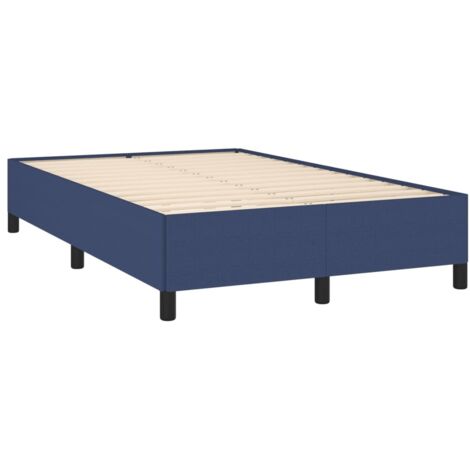 Cadre de lit sans matelas bleu 120x190 cm tissu vidaXL (1/5)