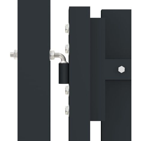 vidaXL Portail de clôture à double porte Acier 306x125 cm Anthracite