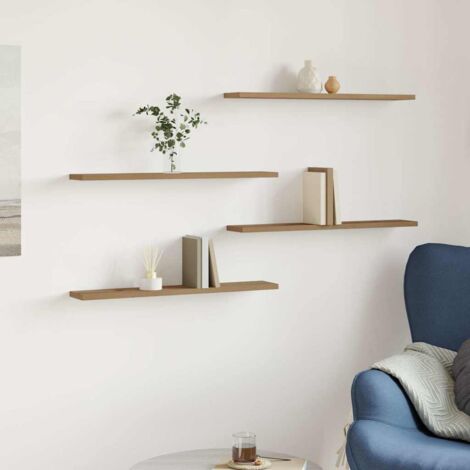 vidaXL Panneau de bibliothèque 4 pcs chêne artisanal 60x10x1,5 cm (1/5)
