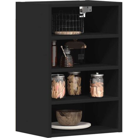 vidaXL Armoire suspendue noir 40x29,5x60 cm bois d'ingénierie