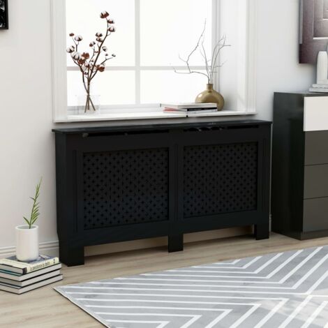 Cache-radiateur,Revêtement de radiateur Noir 152x19x81 cm MDF vidaXL