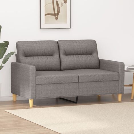 Canapé à 2 places Taupe 120 cm Tissu vidaXL (1/5)