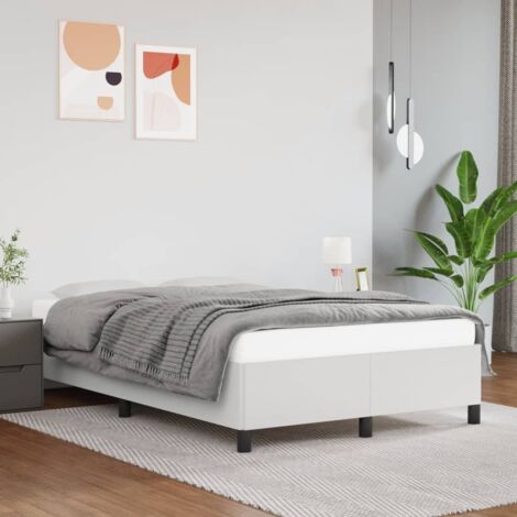 Cadre de lit sans matelas blanc 120x190 cm similicuir vidaXL