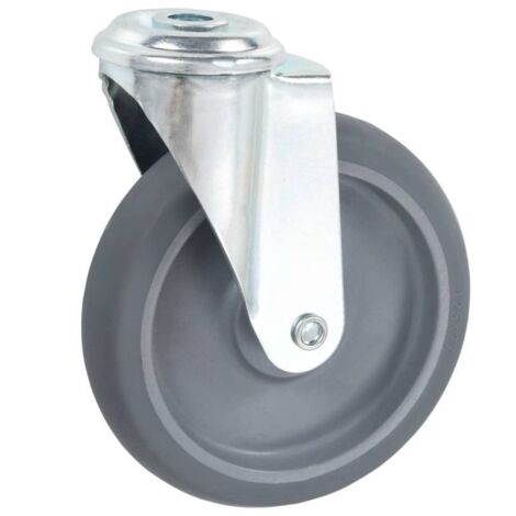 vidaXL 16 pcs Roulettes pivotantes à trou de boulon 125 mm