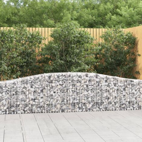 vidaXL Paniers à gabions arqués 6 pcs 400x30x60/80 cm Fer galvanisé
