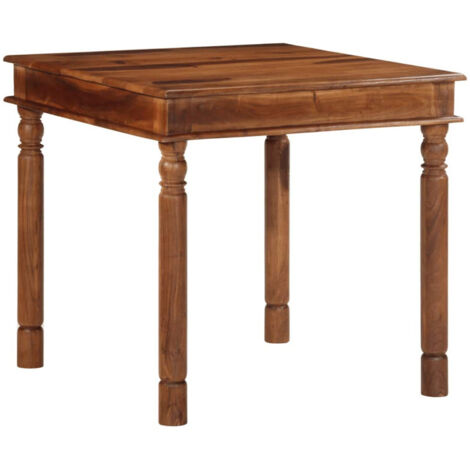 Vidaxl – Table à manger carrée 80x80x77 cm en bois d'acacia massif – Finition couleur miel – Facile à nettoyer – Pour intérieur et extérieur (1/6)