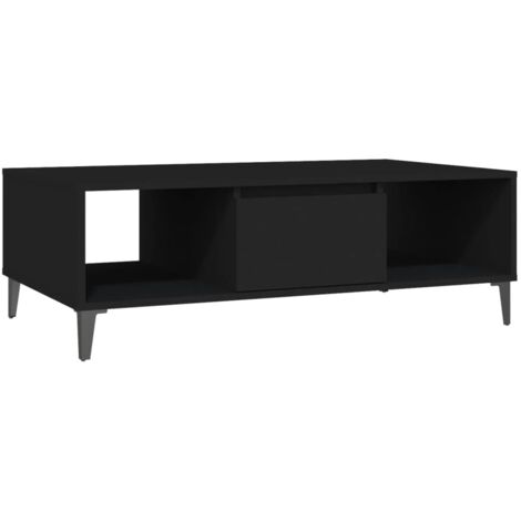 vidaXL Table basse noir 103,5x60x35 cm bois d'ingénierie (1/5)