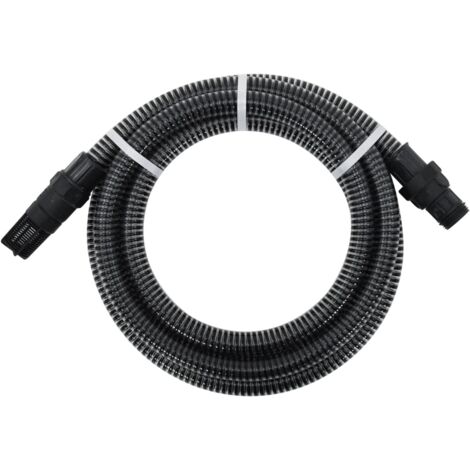 Vidaxl – Tuyau d'aspiration en PVC noir 4 m – Diamètre intérieur 22 mm – Pression 6 bar – Clapet de pied intégré pour débris