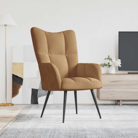 Chaise de relaxation Marron Velours vidaXL