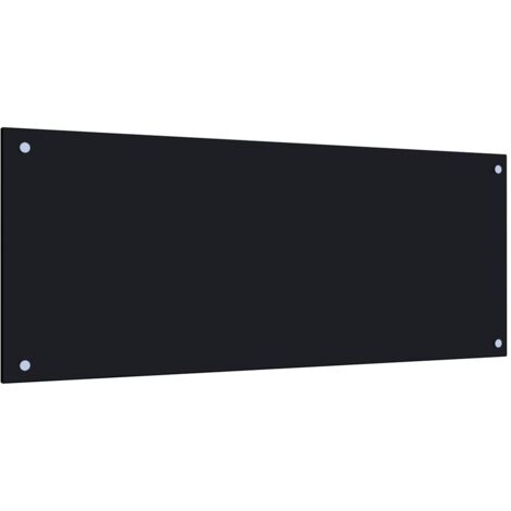 Vidaxl – Dosseret de cuisine noir 100x40 cm en verre trempé – Résistant à la chaleur – Protection anti-éclaboussures – Facile à nettoyer
