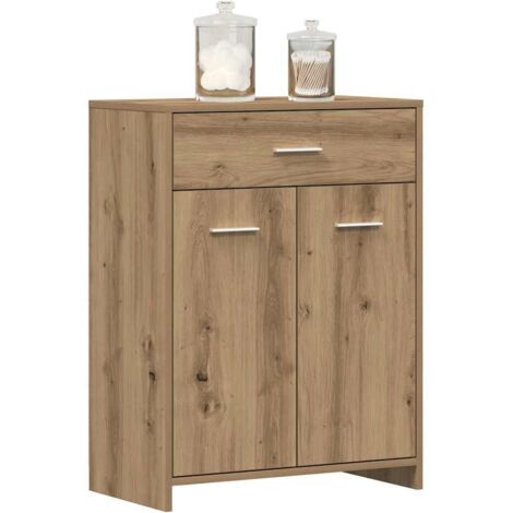 vidaXL Bathroom Cabinet Artisan Oak 60x33x80 cm Engineered Wood (1/5)