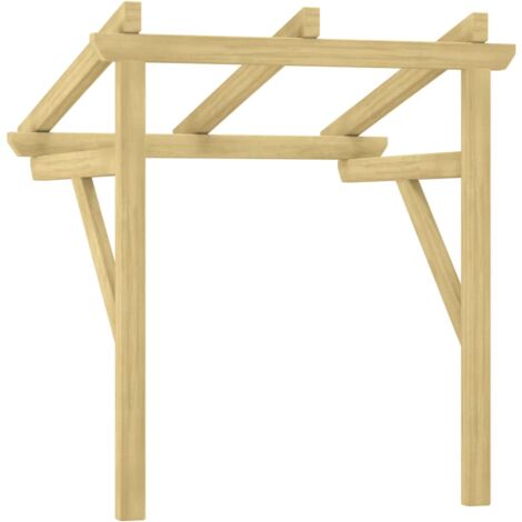 vidaXL Auvent de porte 100x100x80 cm Bois de pin massif imprégné