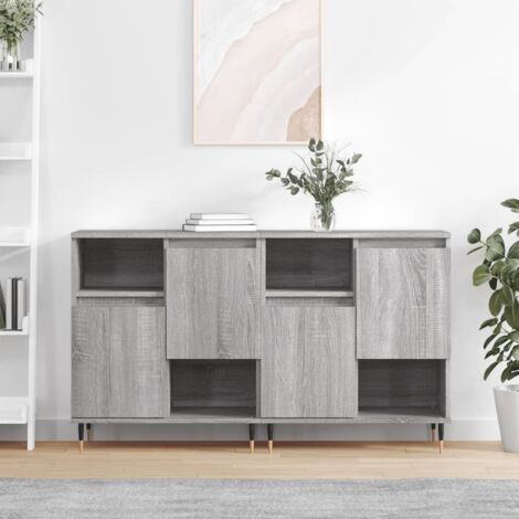 Buffets 2 pcs sonoma gris bois d'ingénierie vidaXL (1/5)