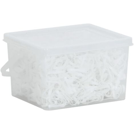 vidaXL Bandes tressées pour chevaux 2500 pcs silicone blanc (1/5)