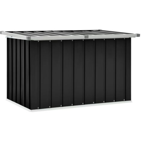 Vidaxl – Coffre de jardin en acier galvanisé – Grand espace de rangement pour coussins et outils – Design intemporel et robuste
