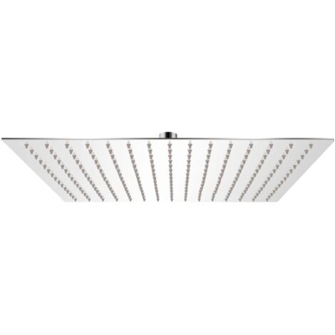 Vidaxl – Tête de douche carrée 40x40 cm – Acier inoxydable – 224 buses anti-calcaire – Articulation pivotante pour angle ajustable